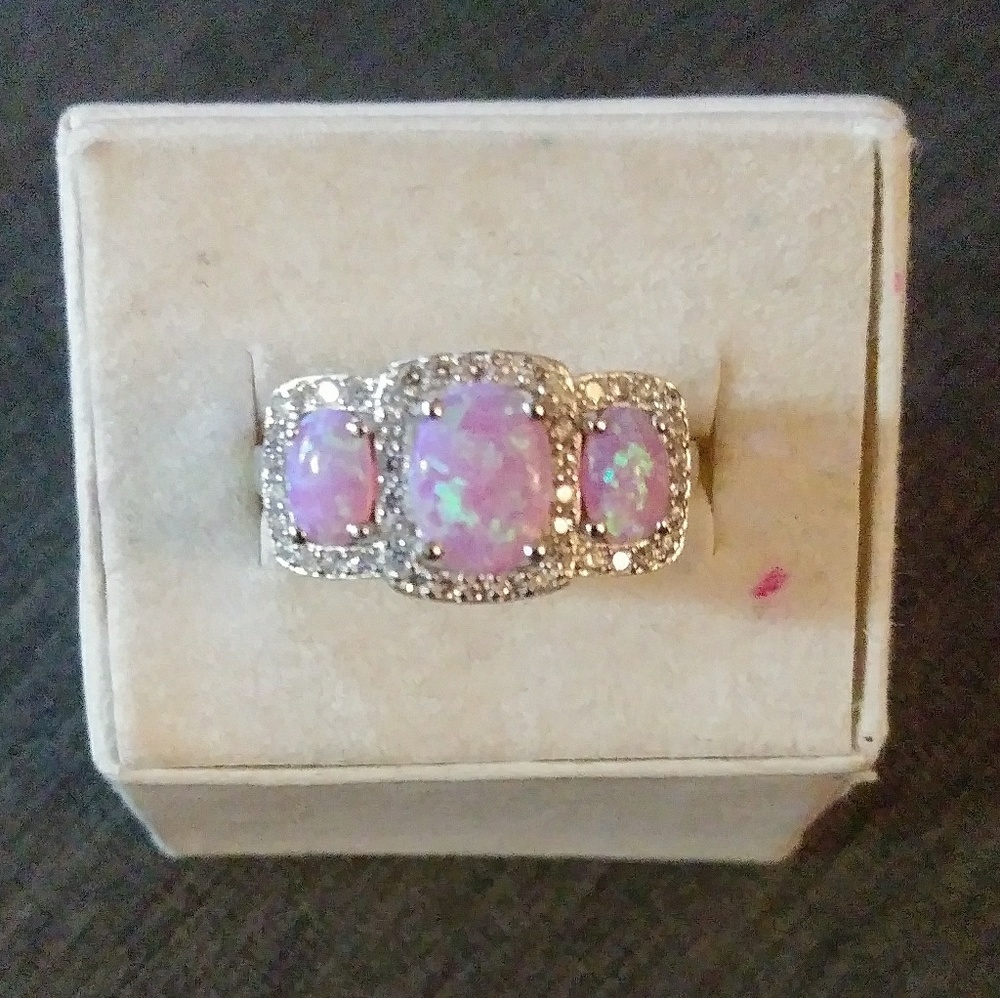 New fire opal ring